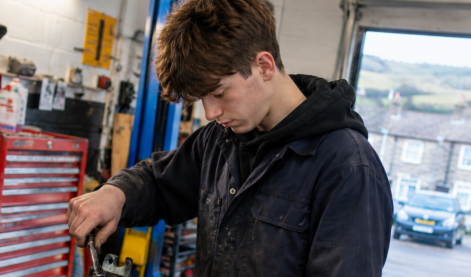 Young Mechanic on Work Experience